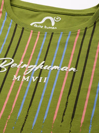 Being Human Typography Printed Pure Cotton T-shirt