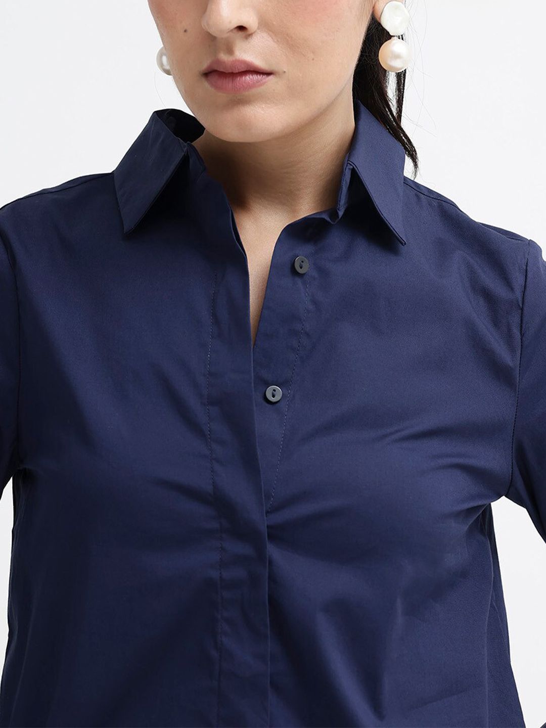 RAREISM Comfort Regular Fit Long Sleeves Spread Collar Cotton Opaque Formal Shirt