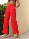 DressBerry Women Crimson Craze Wide Leg Pants