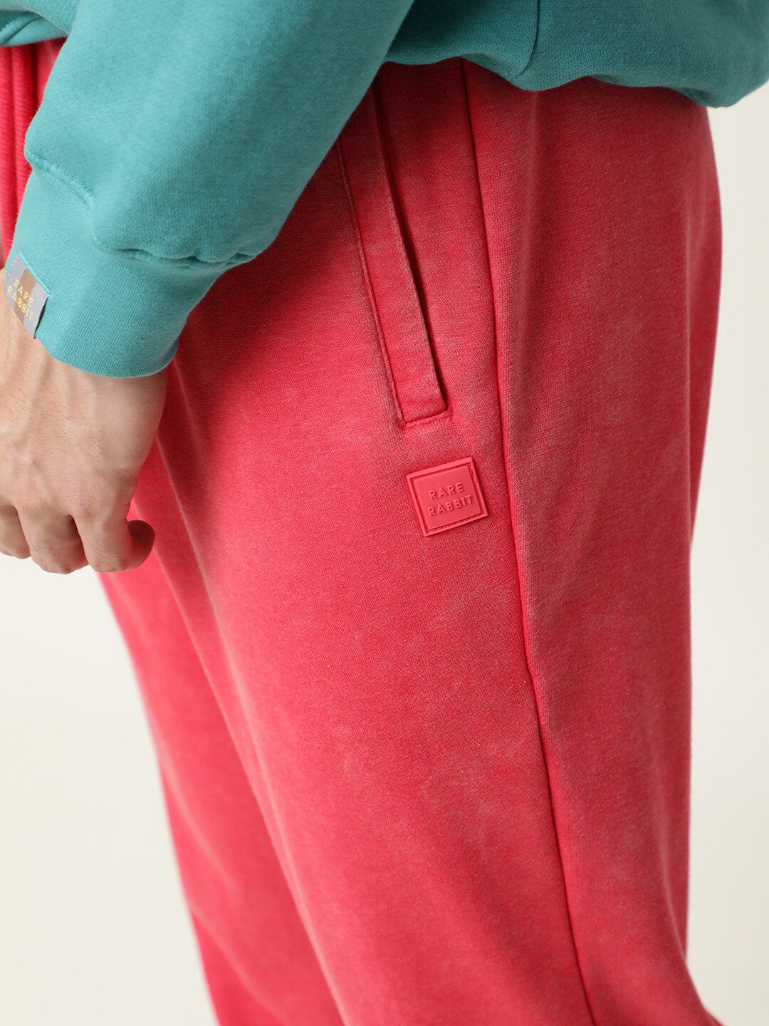 RARE RABBIT Men Titan Slim Fit Solid Cotton jogger