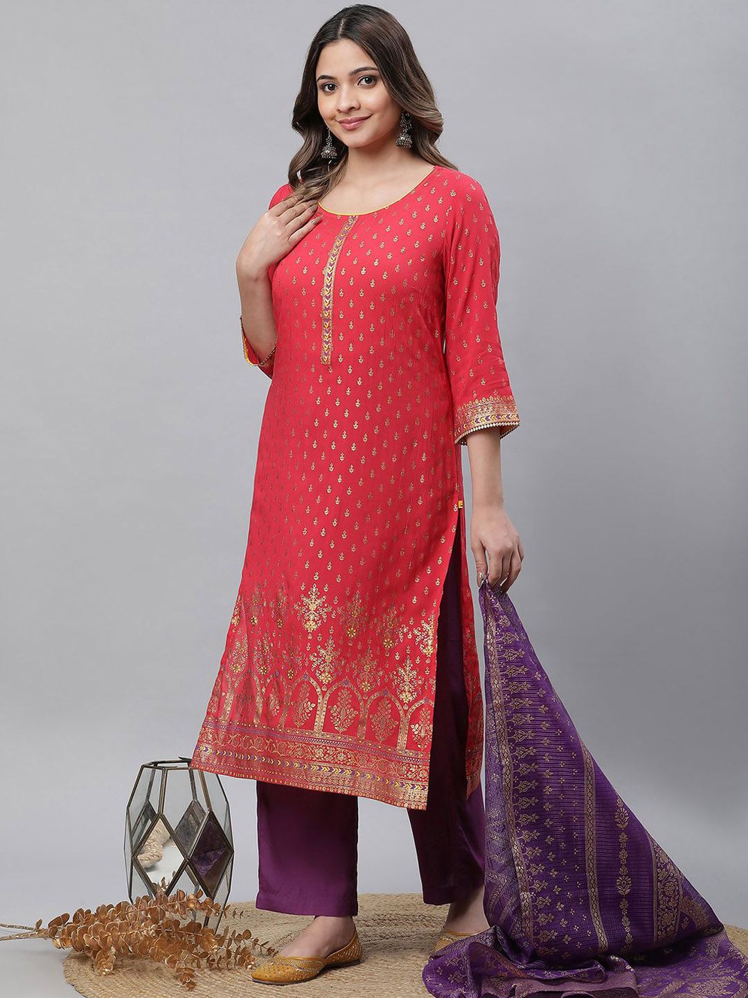 AURELIA Women Geometric Printed Kurta