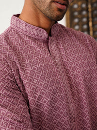 Jompers Ethnic Motifs Embroidered Sequinned Mandarin Collar Straight Kurta