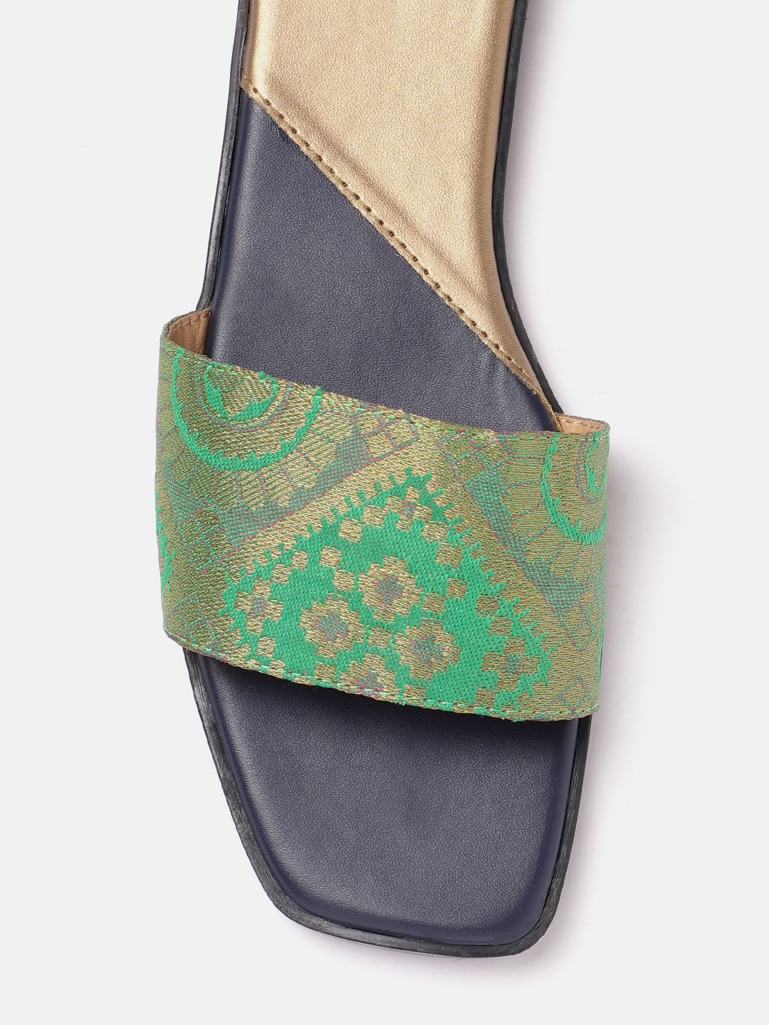 Anouk Women Woven Design Ethnic Open Toe Flats