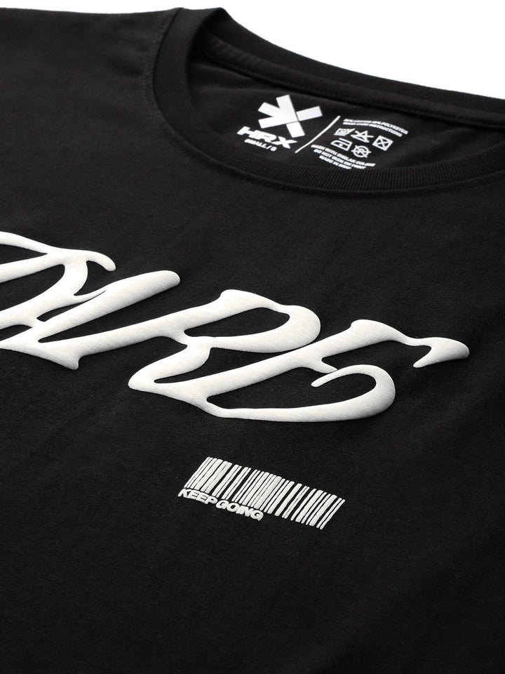 HRX by Hrithik Roshan Lifestyle Typography Print Crop T-shirt