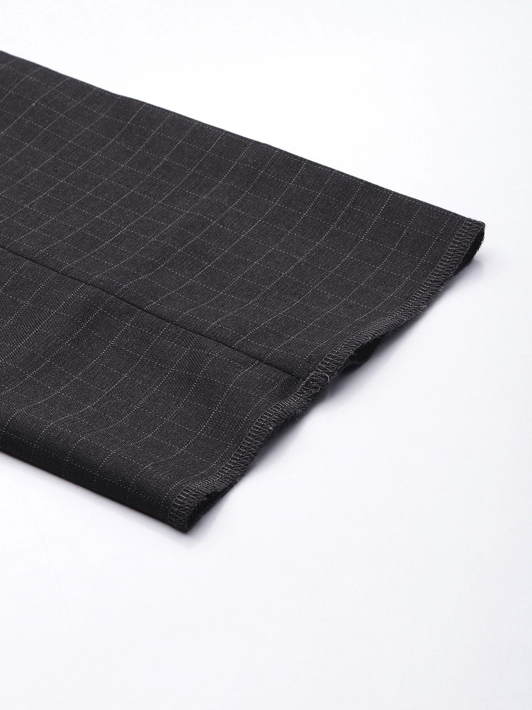 Raymond Men Mid-Rise Slim Fit Checked Formal Trousers