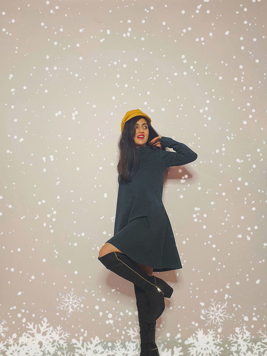 Pakaian A-Line Pepejal Hijau Teal Wanita SASSAFRAS