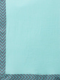 Libas Women Green Floral Printed Pure Cotton Kurta with Trousers & With Dupatta