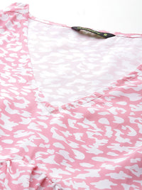 DressBerry Print Puff Sleeve Empire  Dress