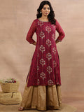 W Ethnic Motifs Printed Regular Kurta with Skirt