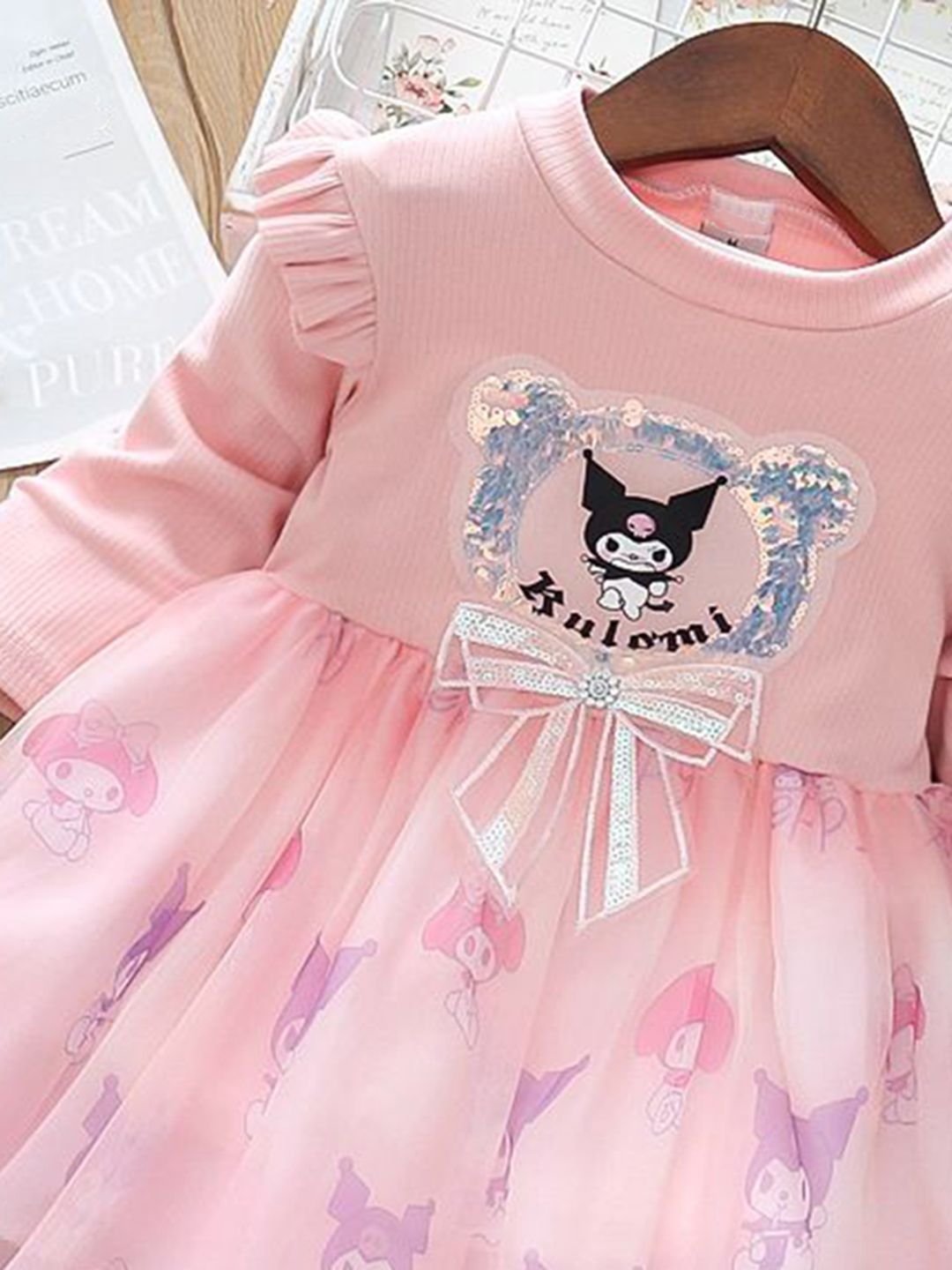 YK Girls Embellished Cotton Fit & Flare Dress