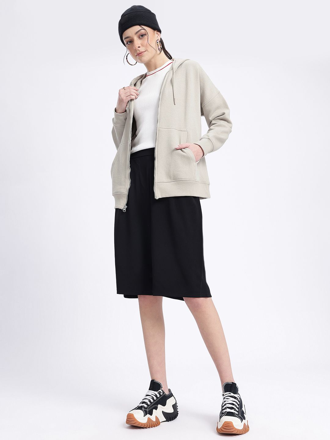 DressBerry Snug Life Relaxed Fit Hooded Sweatshirt