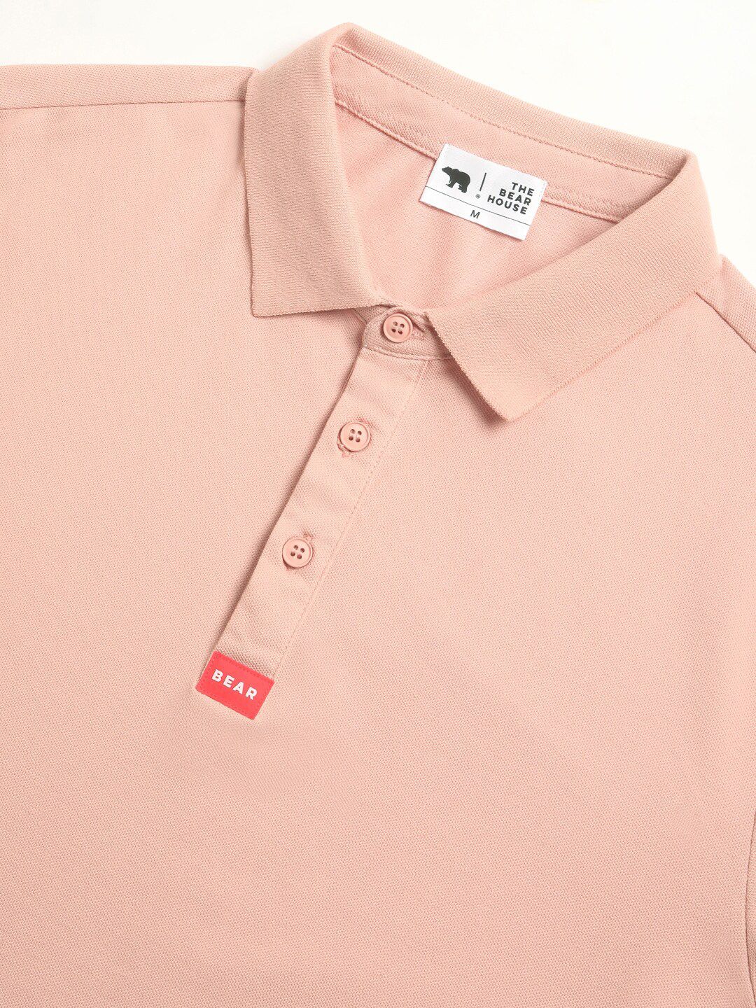 THE BEAR HOUSE Polo Collar Short Sleeves Slim Fit T-shirt