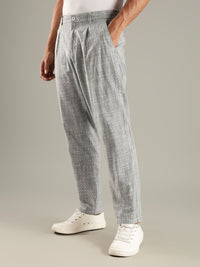 Thomas Scott Men Smart Straight Fit Pleated Linen Trouser