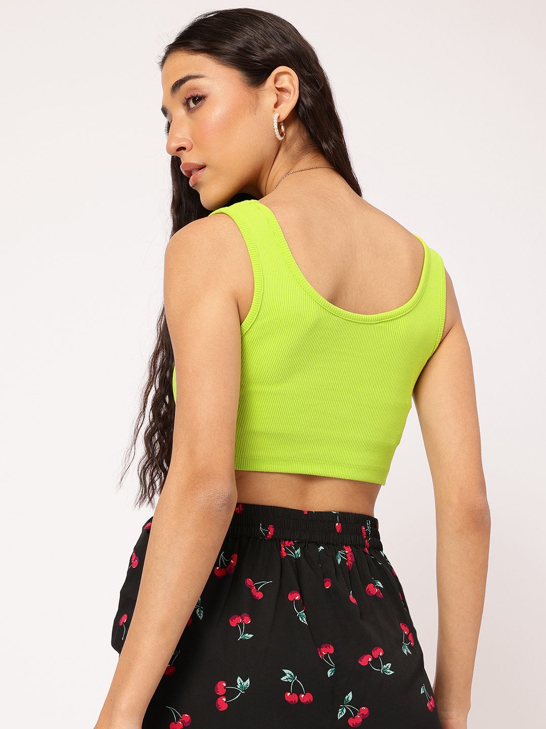 DressBerry Y2K Party Dip Hem Crop Top