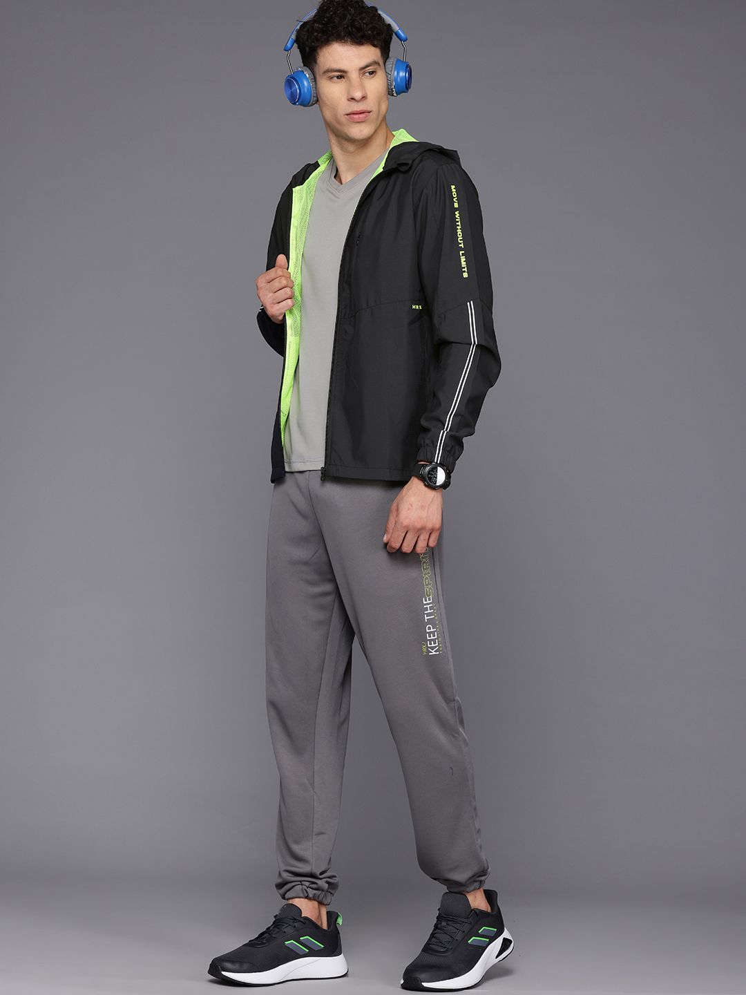 HRX by Hrithik Roshan Rapid-Dry Hooded Training Jacket