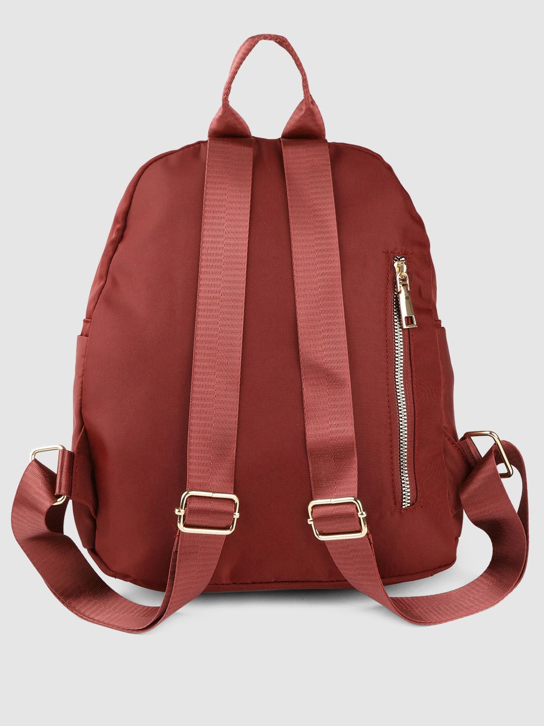 Lino Perros Women Maroon Solid Laptop Backpack