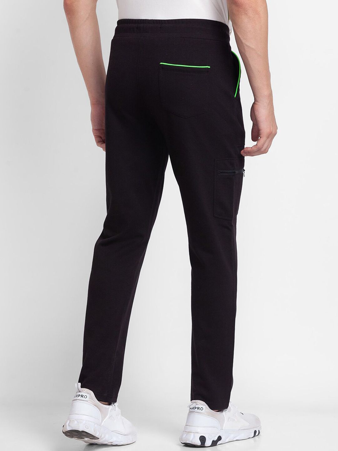SPYKAR Men Black Solid Slim-Fit Cotton Joggers