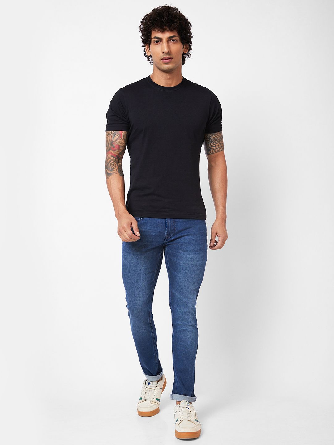 SPYKAR Men Skinny Slim Fit Low-Rise Light Fade Stretchable Jeans