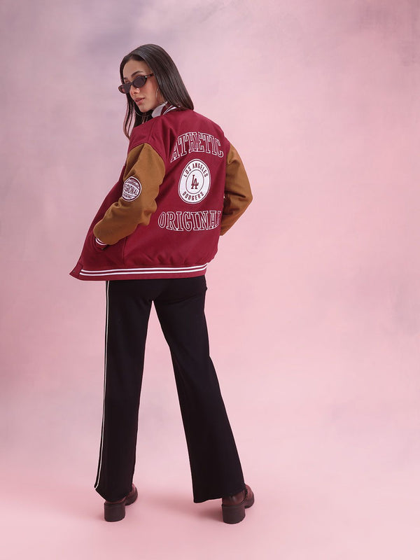 DressBerry Applique Detail Bomber Jacket