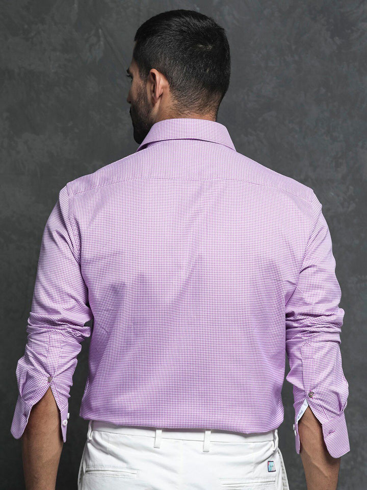 RARE RABBIT Men Genium Slim Fit Checked Cotton Shirt