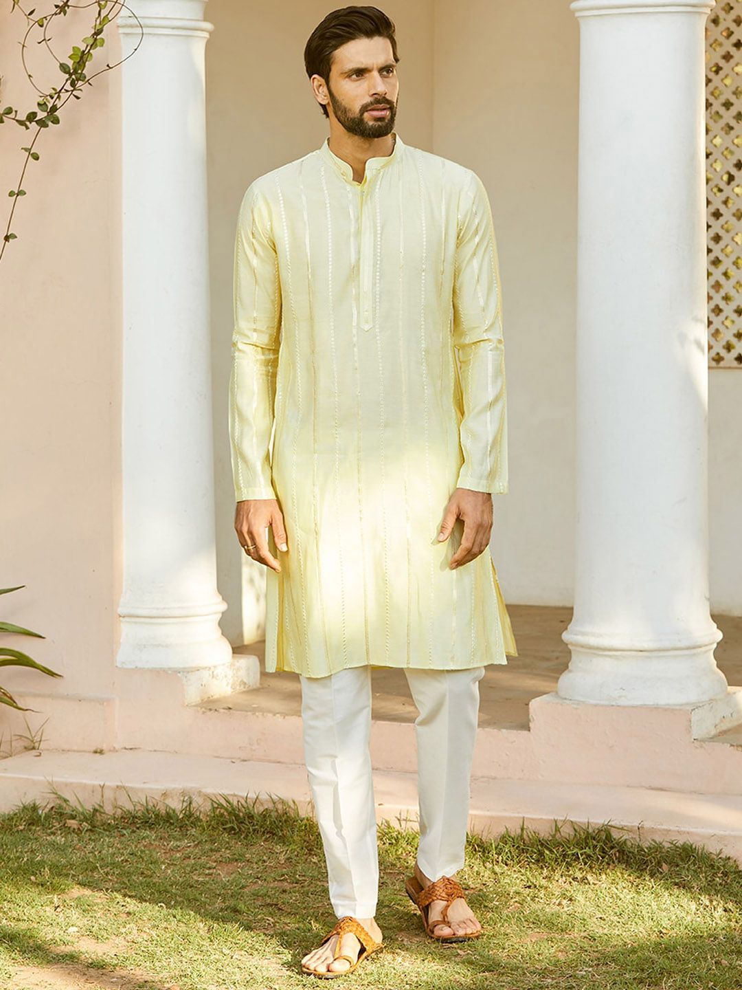 See Designs Printed Mandarin Collar Kurta