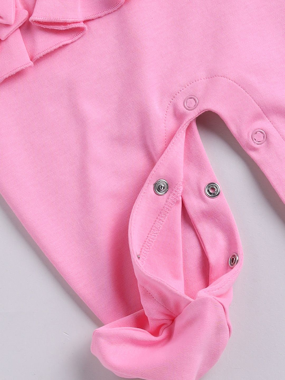 Moms Love Infant Girls Bow Detail Printed Sleepsuit