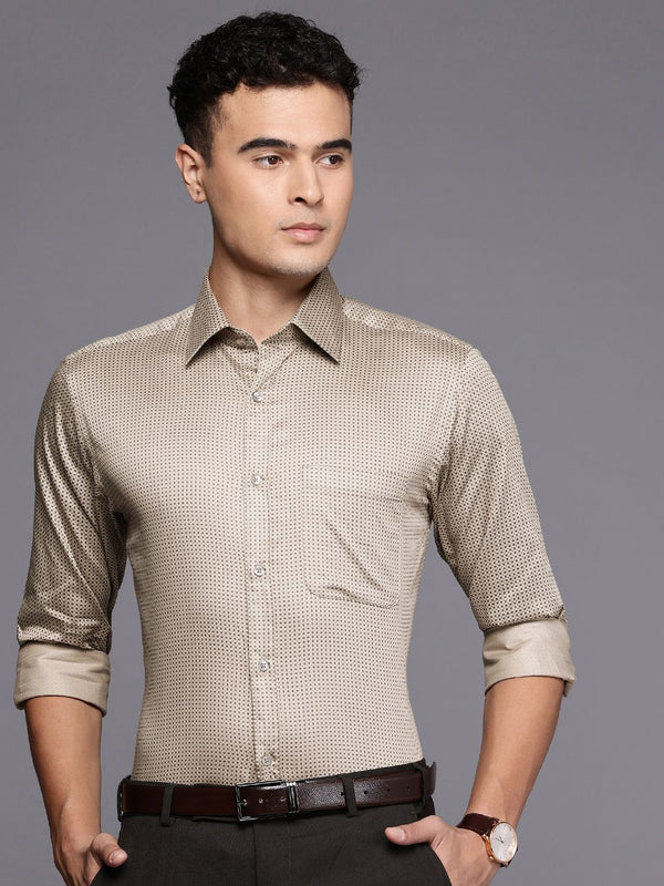 Raymond Pure Cotton Slim Fit Floral Printed Formal Shirt