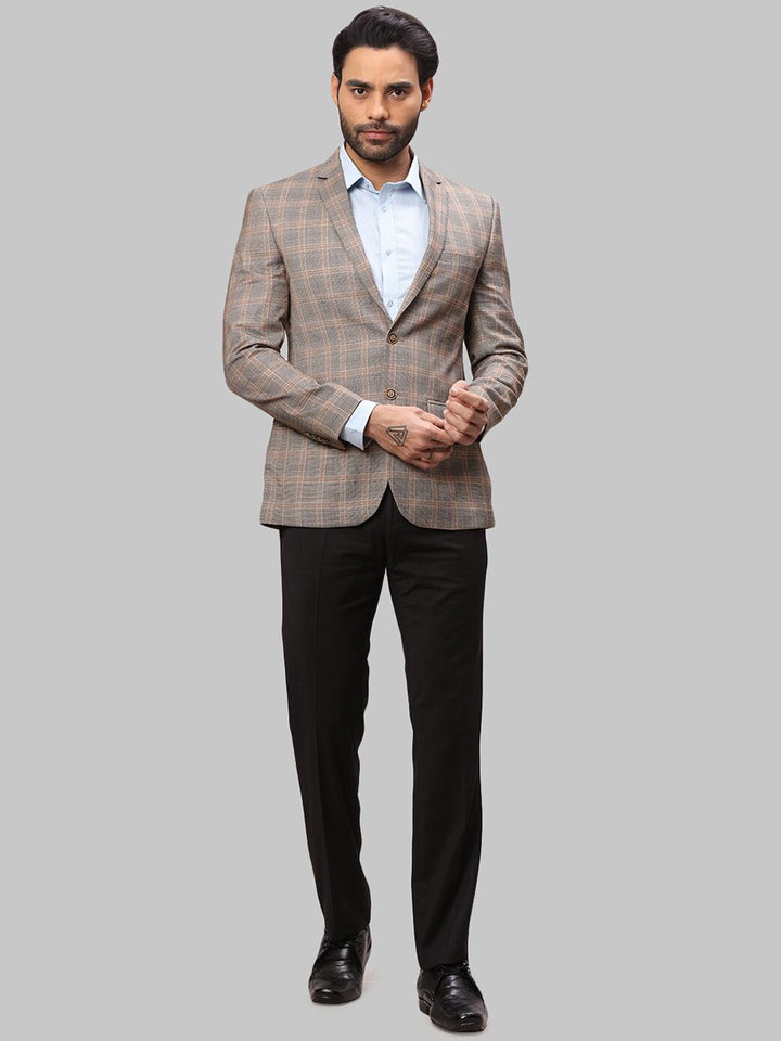Park Avenue Men Checked Single Breasted Super Slim-Fit Blazers