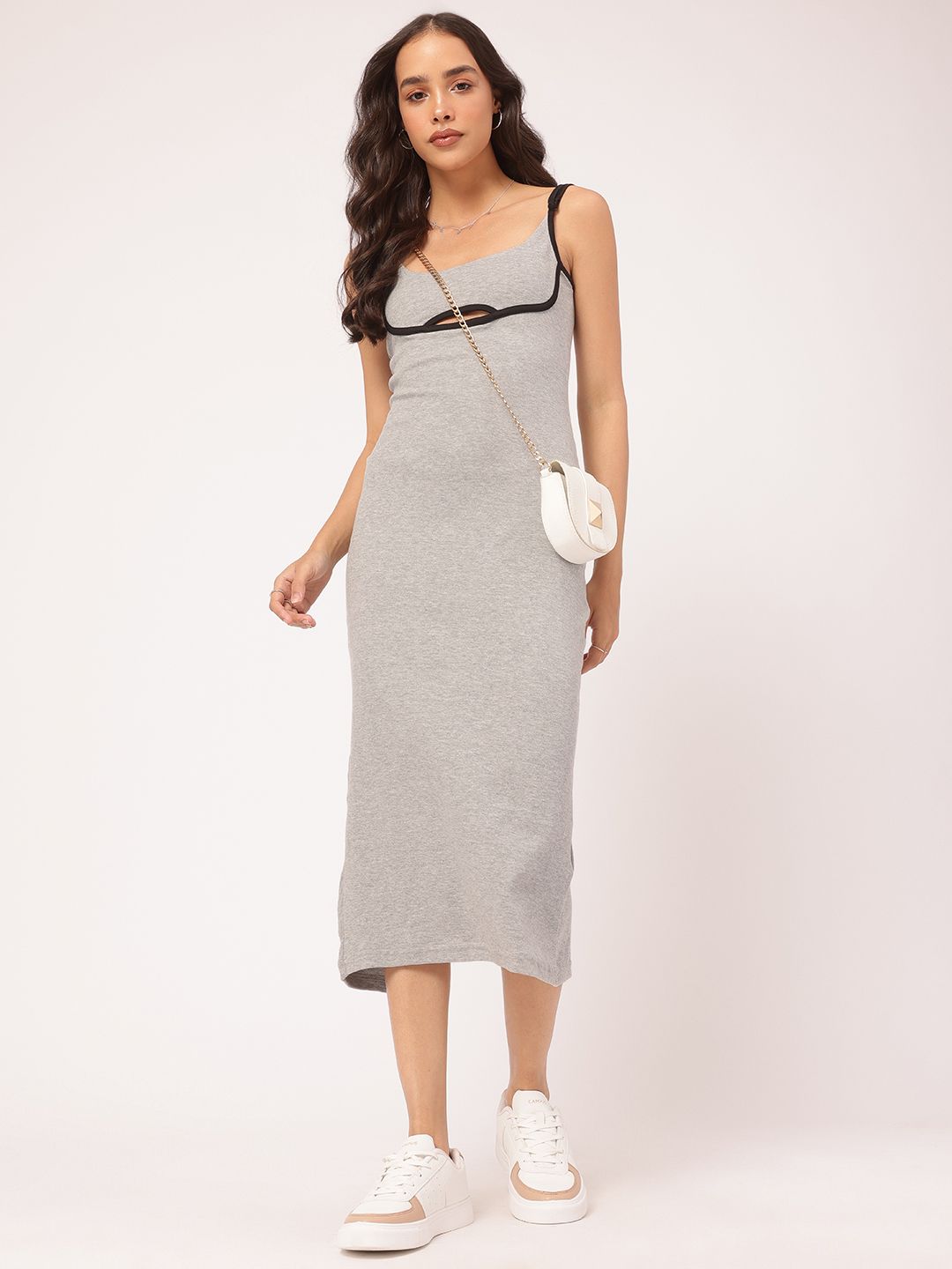 DressBerry Hot Girl Summer Cut-Out Knit Midi Dress