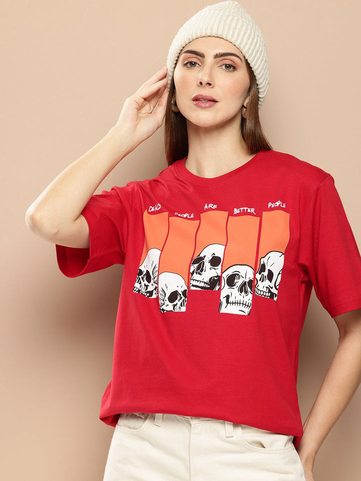 Difference of Opinion Women Graphic Printed Oversized T-shirt