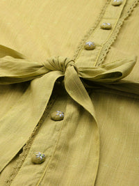 Anouk Women Woven Design Gotta Patti Dobby A-Line Kurta