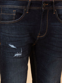 Being Human Men Slim Fit Low Distress Light Fade Jeans
