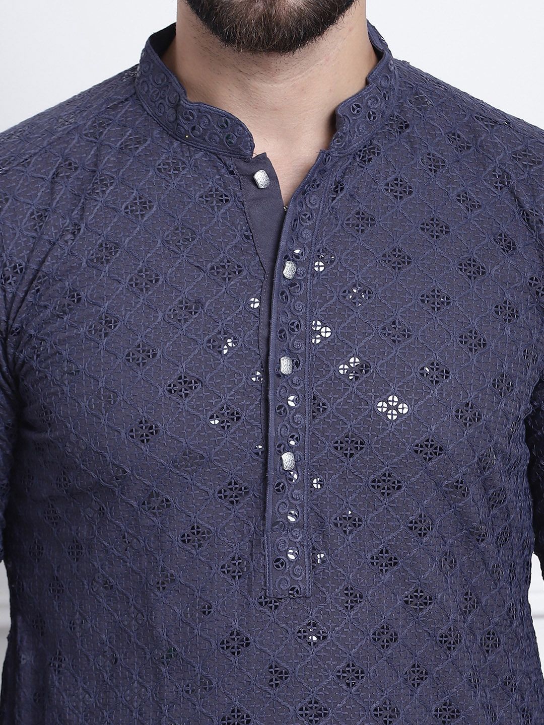 SOJANYA Sequin Embellished Pure Cotton Kurta