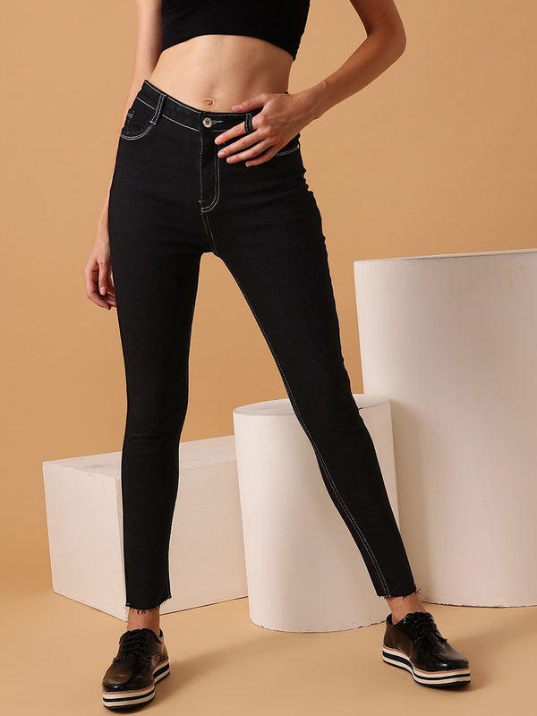 STREET 9 Women Narrow Slim Fit Clean Look Stretchable Jeans