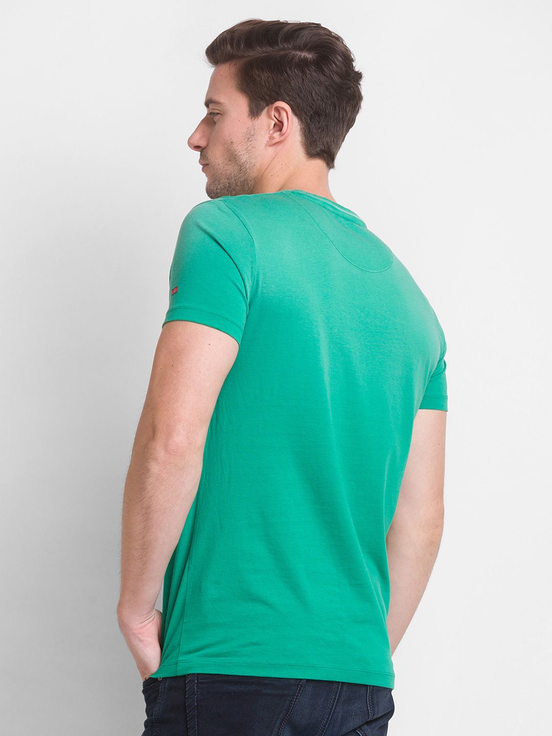 Being Human Men Green Printed Cotton T-shirt