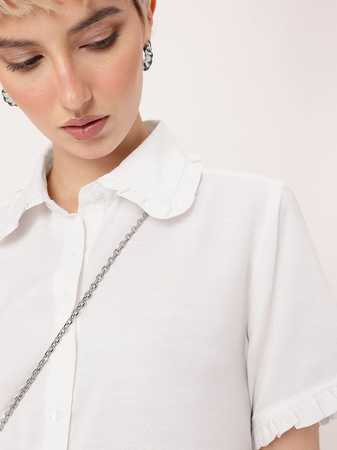 DressBerry Cute Femi Ruffle Romance Shirt