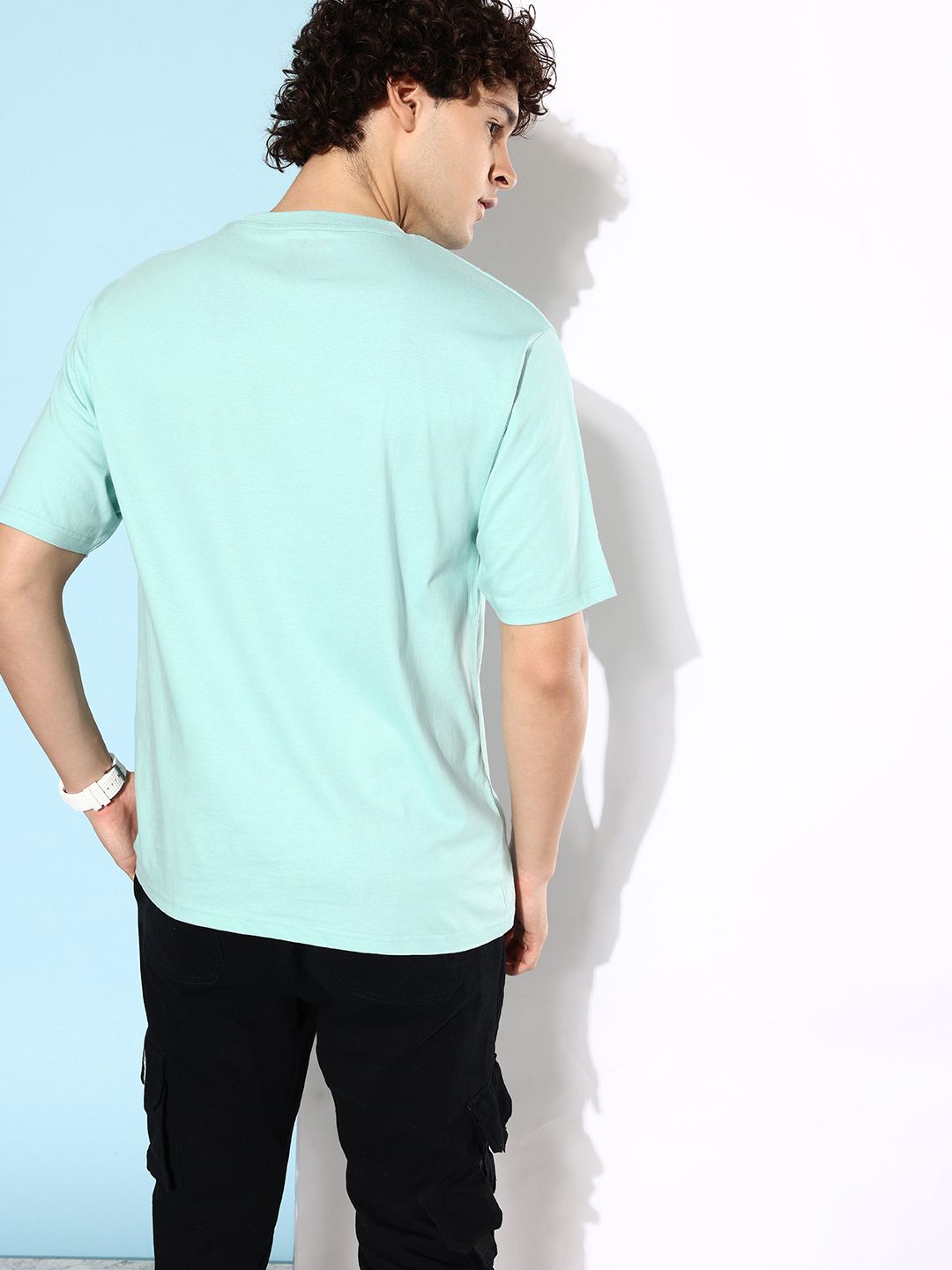 Difference of Opinion Men Printed Pure Cotton Oversize T-shirt