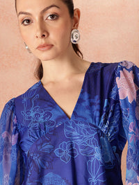 all about you Floral Printed Empire Dress