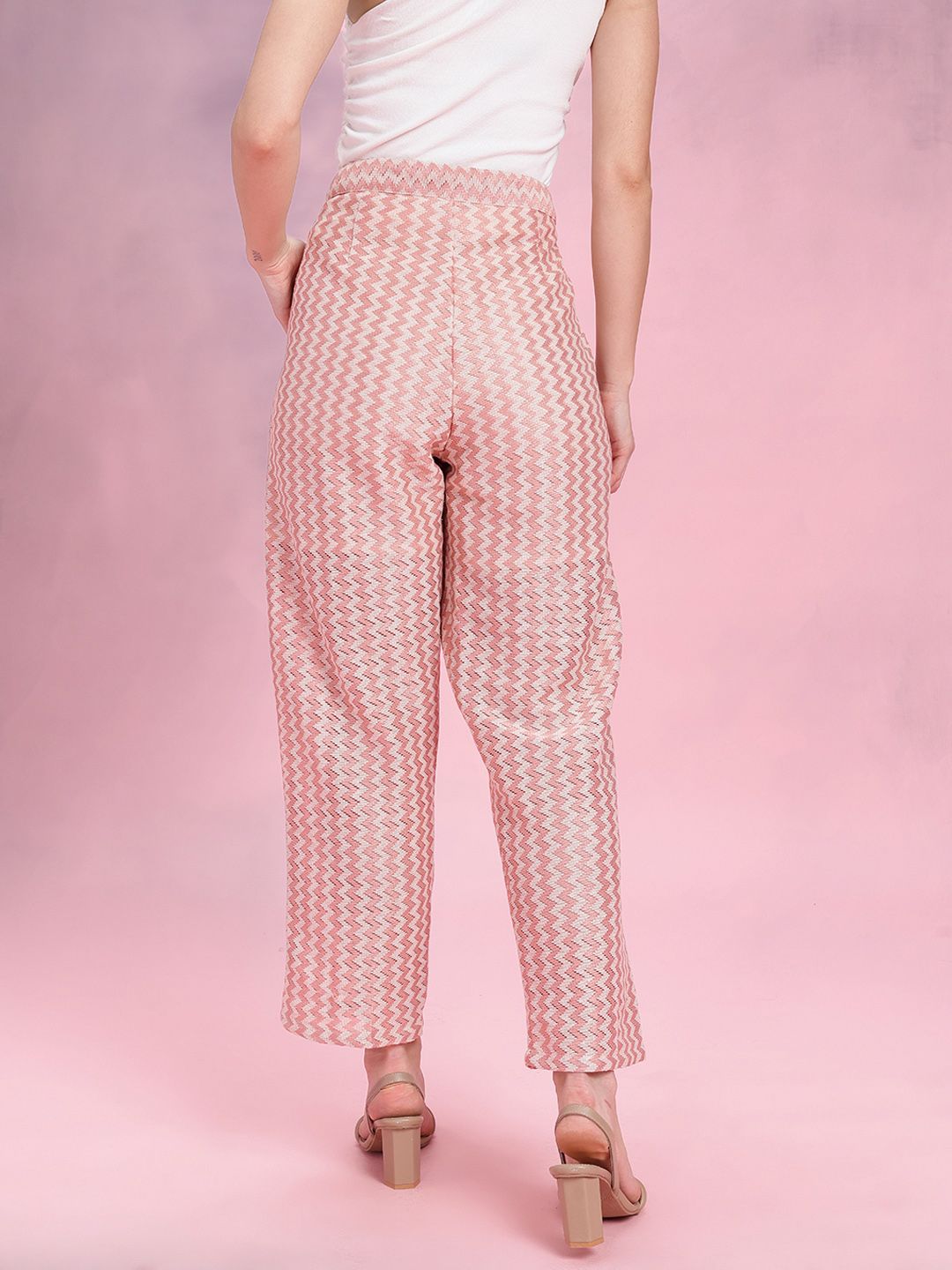 DressBerry Women Chevron Design Trousers