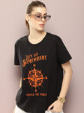 DILLINGER Printed Drop-Shoulder Sleeves Pure Cotton Boxy T-shirt