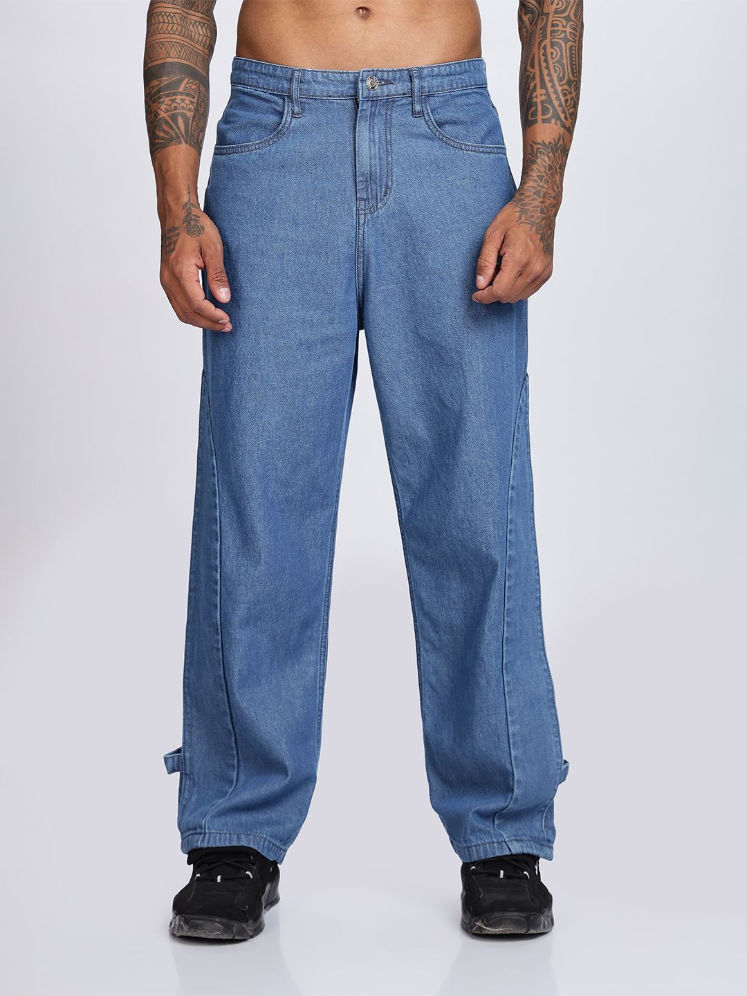 Eszett Men Blue Comfort Regular Fit Mid-Rise Cotton Jeans