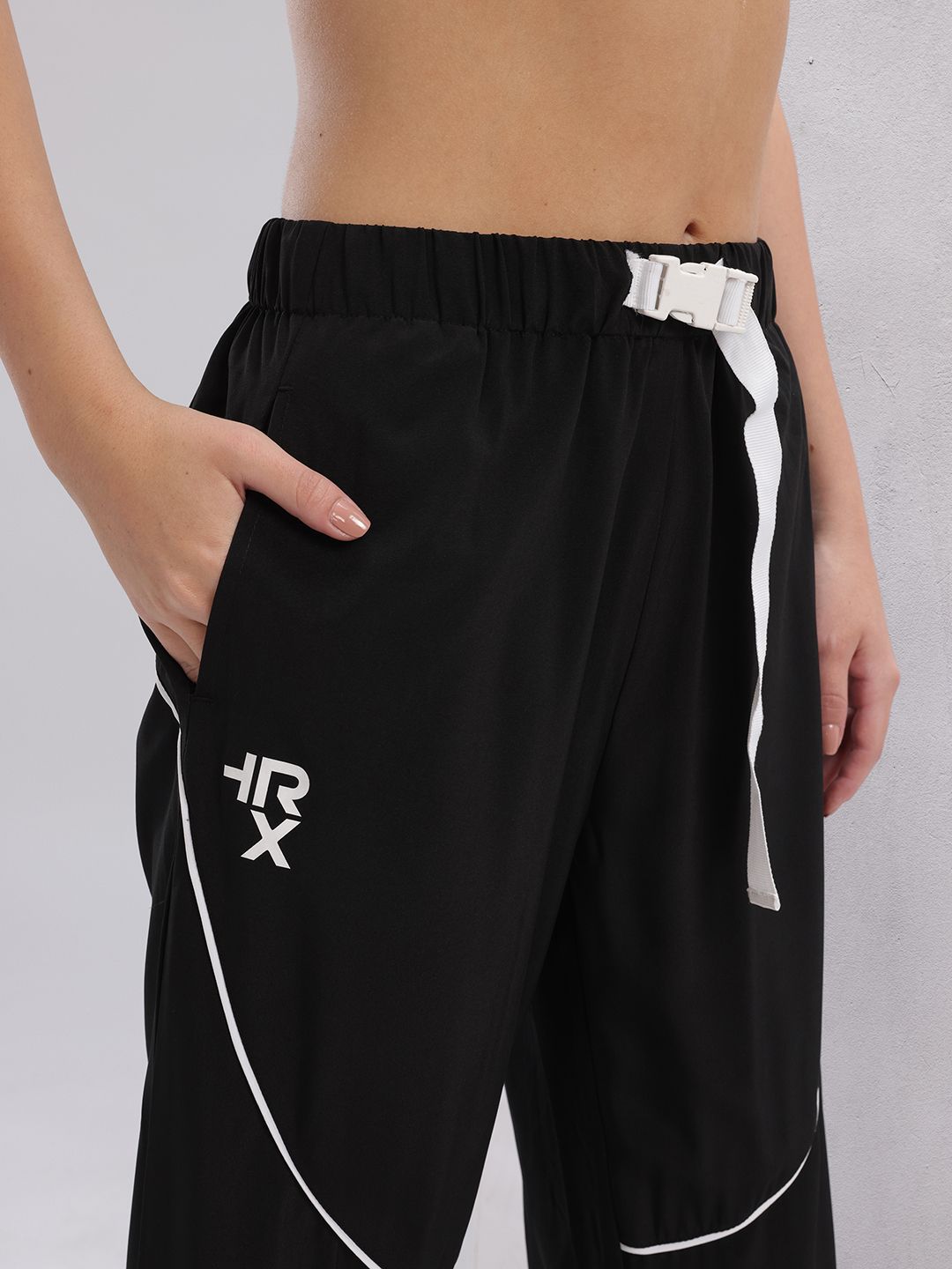 HRX by Hrithik Roshan Women Lifestyle Track Pants with Contrast Piping