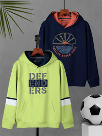 HELLCAT Boys Pack Of 2 Printed Hooded Sweatshirt