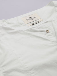 Mr Bowerbird Men White Tailored Fit Solid Casual Shirt