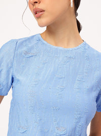 DressBerry Urban Serenity Frayed Studded Top