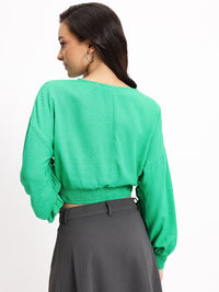 DressBerry Ruffle Remix Smocked Blouson Top