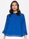 AND Tie-Up Neck Gathered Or Pleated Top