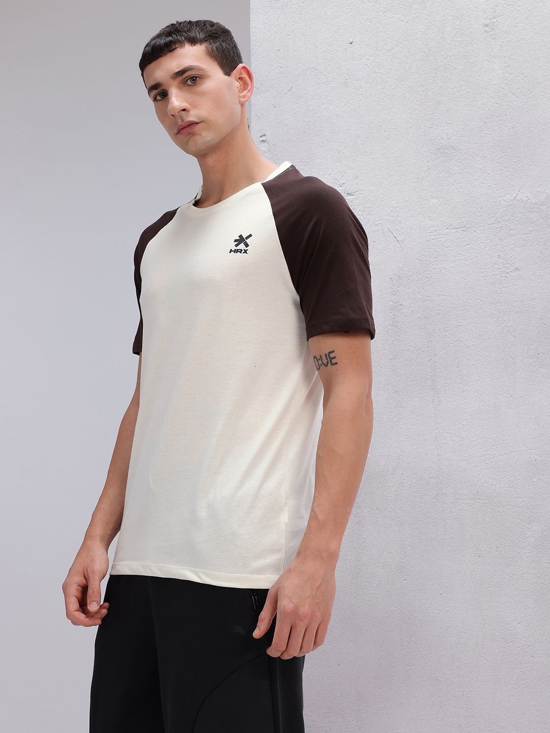 HRX by Hrithik Roshan Contrast Sleeve Lifestyle T-shirt