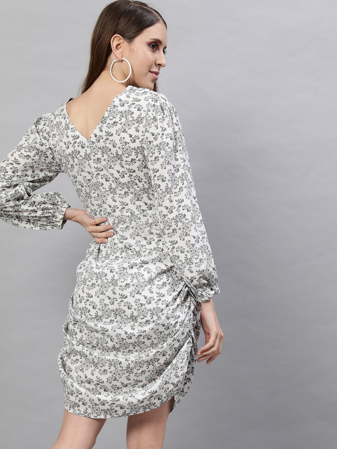 STREET 9 Black Crepe A-Line Dress