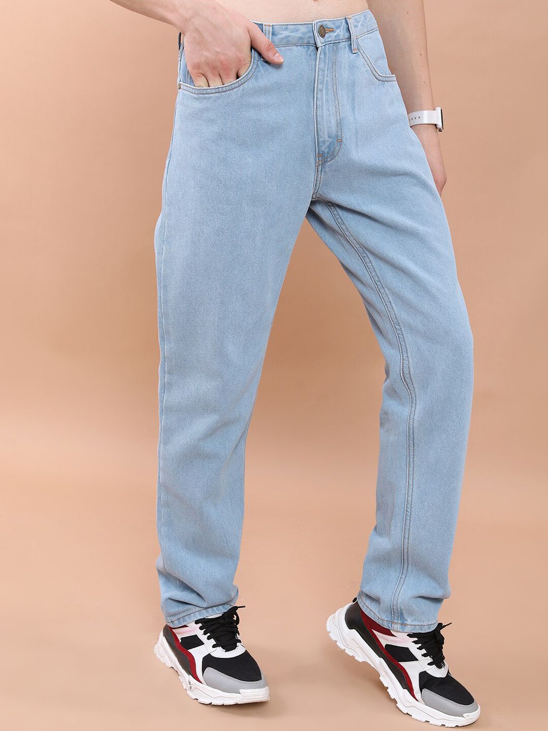 HIGHLANDER Men Straight Fit Clean Look Jeans